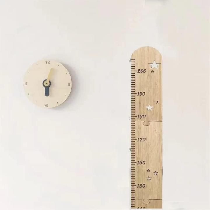 Houten meetlat voor kinderen, houten meetlatten, voor baby's, peuterkamer, maattabel en hoogtemeting voor de muur, kinderkamer, wanddecoratie en kamer, hangende wanddecoratie, inkl