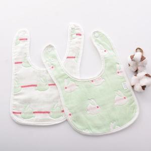 Slabbetje baby mousseline slabbetje voor baby's, 100% katoen, spuugdoeken voor baby's, verstelbare babyslabbetjes, zachte slabbetjes voor jongens en meisjes 0-24 maanden (U-slabbet