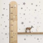 Houten meetlat voor kinderen, houten meetlatten, voor baby's, peuterkamer, maattabel en hoogtemeting voor de muur, kinderkamer, wanddecoratie en kamer, hangende wanddecoratie, inkl
