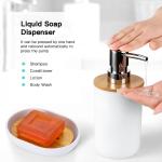 JOTOM 7 Stuks Bamboe Badkamer Accessoireset Luxe Plastic Badkamer Accessoires Set Qtip Houder Tandenborstelhouder Tumbler Toiletborstelset Zeepbakje Prullenbak Zeepdispenser Bad Set Gift (Wit)
