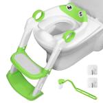 Toiletbril voor kinderen, toilettrainingsladder, toilettrainer toiletbril voor peuters, upgrade-toiletladder voor kinderen, 2-in-1 kindertoiletbril met trap, antislip treeplank