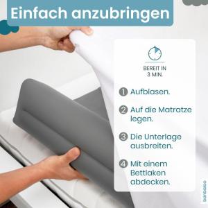 - Opblaasbare bedbumper voor kinderen - Kinderbescherming tegen vallen, opblaasbare reisbedrails, voor opvouwbare eenpersoons-, tweepersoons-, queensize-, kingsize- en Montessori-b