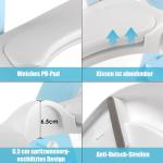 Toiletbril voor kinderen met trap, 2-in-1 babytoiletbril met opstapkruk, driehoekige standaard, stabiele potjetrainer met verstelbare trede en zithoogte, PU gevoerd, vergrote trede