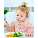 3 stuks slabbetjes met lange mouwen - waterdichte slabbetjes voor kleine kinderen van 0 maanden tot 2 jaar baby (roze)
