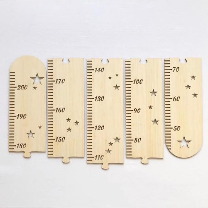 Houten meetlat voor kinderen, houten meetlatten, voor baby's, peuterkamer, maattabel en hoogtemeting voor de muur, kinderkamer, wanddecoratie en kamer, hangende wanddecoratie, inkl