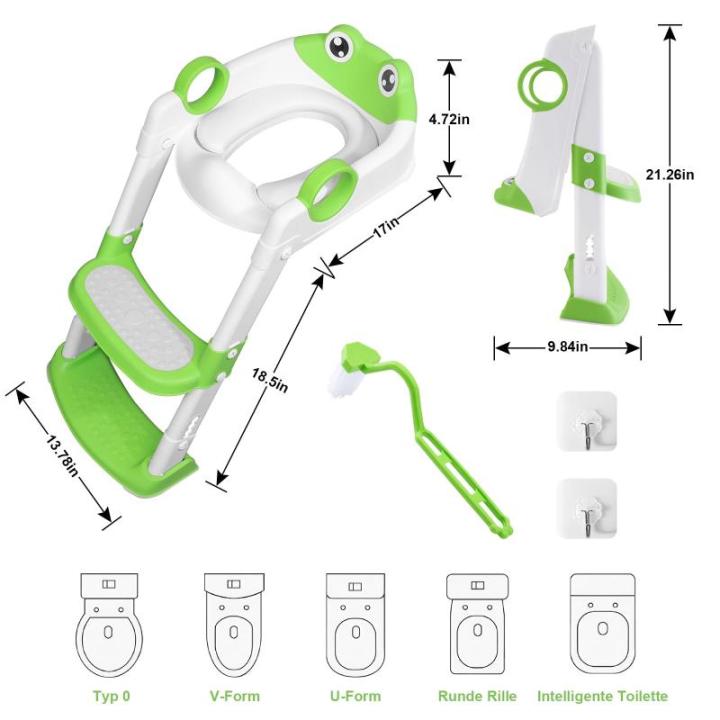Toiletbril voor kinderen, toilettrainingsladder, toilettrainer toiletbril voor peuters, upgrade-toiletladder voor kinderen, 2-in-1 kindertoiletbril met trap, antislip treeplank