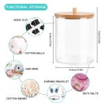 JOTOM 7 Stuks Bamboe Badkamer Accessoireset Luxe Plastic Badkamer Accessoires Set Qtip Houder Tandenborstelhouder Tumbler Toiletborstelset Zeepbakje Prullenbak Zeepdispenser Bad Set Gift (Wit)