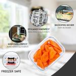 Vershouddozen met deksel, set van 2 tupperdozen, 1040 ml, glazen containers met deksel, herbruikbaar, maalvoorbereidingsdozen, glasluchtdicht, lekvrij, organizer voor keuken en res