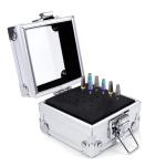 Nail Boor Houder, 25 Gaten Nail Salon Organisatoren Manicure Gereedschap Nail Polijsten Hoofden Opbergdoos voor Nail Boor, Draagbare en Duurzame Nail Boor Case