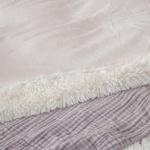 Pluche beddengoedset, 135 x 200 cm, flanel, wollig, dekbedovertrekset voor bed, shaggy en pluche, zachte dekbedovertrekken en 1 kussensloop 80 x 80 cm (wit)