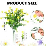 7 bundels uv-bestendige bloemen kunstplanten outdoor plastic bloemen decoratie, voor feest, tuin, bruiloft, tuindecoratie