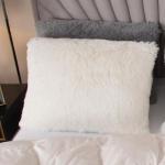 Pluche beddengoedset, 135 x 200 cm, flanel, wollig, dekbedovertrekset voor bed, shaggy en pluche, zachte dekbedovertrekken en 1 kussensloop 80 x 80 cm (wit)