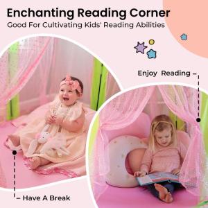 Kindertent voor binnen met sterrenlichten en draagtas, kindertent voor meisjes, speeltent voor kinderen, indoor, kindertent voor kamer
