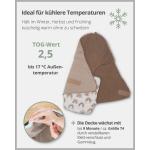 Wikkeldeken voor babyzitje, 100% Oeko-Tex-materialen, ideaal voor herfst en winter, bloemengroen (Made in EU), babydeken voor kinderzitje of kinderwagen, behaaglijke deken voor bab