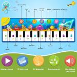 Pianomat, dansmat, muziekmat, kinderspeelgoed vanaf 1 jaar, babyspeelgoed, educatief speelgoed, cadeau, 1 jaar, voor jongens en meisjes van 2 tot 4 jaar, 110 x 36 cm