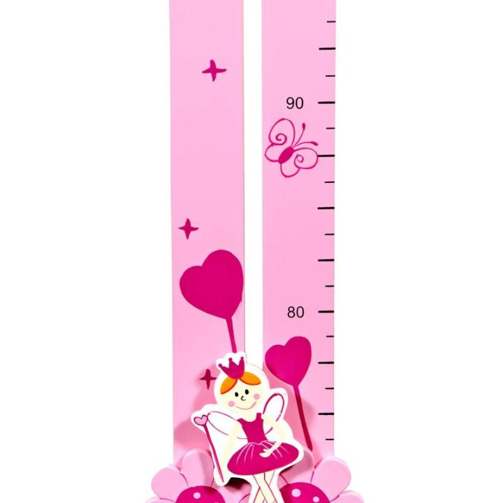 Kindermeetlat, hout, roze, prinsessen voor meisjes, kinderkamer
