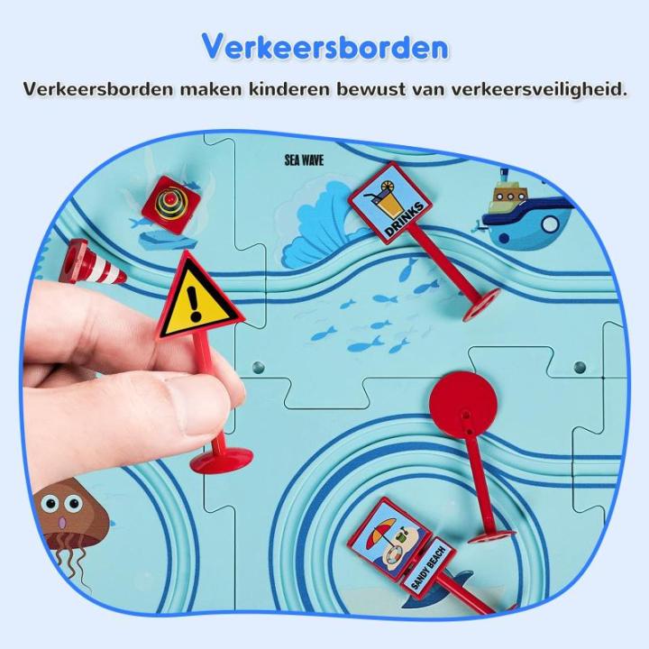 16 Stuks STEM Wegbouwpuzzels voor Kinderen vanaf 3 jaar, Doolhofspel Peuter Brain Teaser Maze, Vroege Leeromgeving Speelset Speelgoed voor Jongens Meisjes 3 4 5 6 7 jaar oud Cadeau