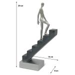 Decoratiefiguur "Top of The Rock" - decoratie als motivatie & symbool voor succes van marmeren 29 cm - modern figuur als standbeeld voor decoratie woonkamer, bureau decoratie & kan
