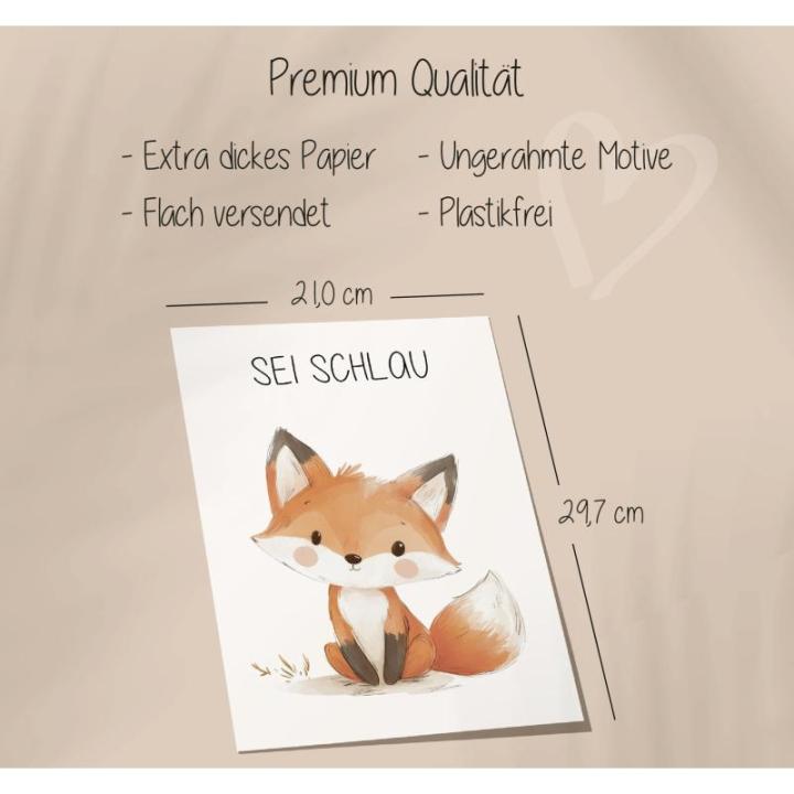 Affirmatiefoto's, set van 6 A4-posters, afbeeldingen voor kinderkamer, babykamer, decoratie, affirmatieposter, wandposter