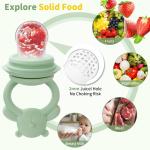 Set van 2 babyvoedingsbewaardozen met fruitzuiger, popsicle-vormen voor moedermelk en babyvoeding voor peuters van 3-24 maanden, BPA-vrij