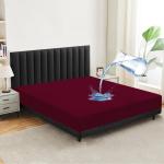 Matrasbeschermer, waterdicht, 90 x 200 cm, incontinentie-hoeslaken, ademend, matrasbescherming, hoeslakens, incontinentie-onderlegger, wasbaar op 60 °C, rood