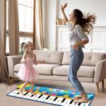 Pianomat, dansmat, muziekmat, kinderspeelgoed vanaf 1 jaar, babyspeelgoed, educatief speelgoed, cadeau, 1 jaar, voor jongens en meisjes van 2 tot 4 jaar, 110 x 36 cm