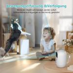2K/3MP/4-zoom babyfoon met camera en app, babymonitor 2,4 GHz wifi, compatibel met Alexa, twee-weg audio en IR-nachtzicht, schreeuw- en bewegingsdetectie, 14 wiegliedjes