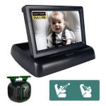 Autocamera voor baby's, 1080p, met nachtzicht, voor de achterbank naar achteren gerichte achterbank, eenvoudige installatie