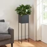 Plantenstandaard Porsgrunn 100x30x30 cm zwart