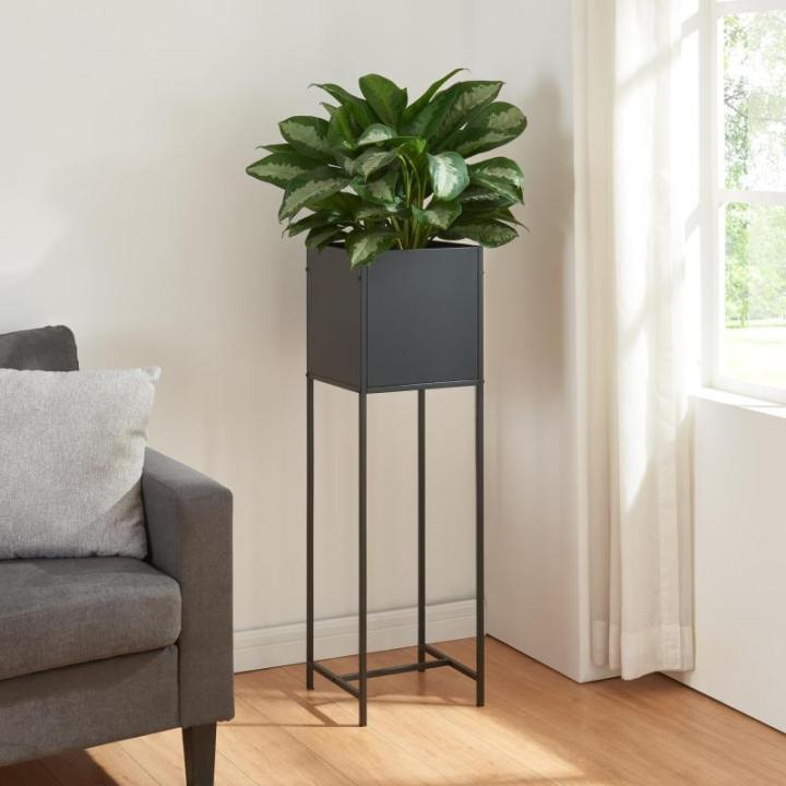 Plantenstandaard Porsgrunn 100x30x30 cm zwart