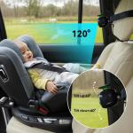 Autocamera voor baby's, 1080p, met nachtzicht, voor de achterbank naar achteren gerichte achterbank, eenvoudige installatie