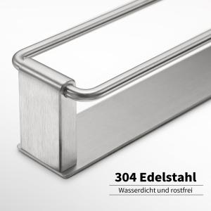 ALOCEO Handdoekhouder zonder boren roestvrij staal handdoekhouder badkamer handdoekhouder muur gastendoekhouder voor het opbergen van handdoeken (zilver)