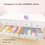 HEMNES Dubbele organizer voor IKEA-commode; het origineel; perfecte pasvorm; stabiele bodem; opbergsysteem voor luierbenodigdheden, kinderkleding, sokken, ondergoed; set van 8