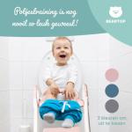 Premium toiletbril met trap voor kinderen, antislip, toilethoogte 38-42 cm, stabiel design 2021, tot 75 kg, toilettrainer, wc-bril, trainer, tevredenheidsgarantie (3 jaar)