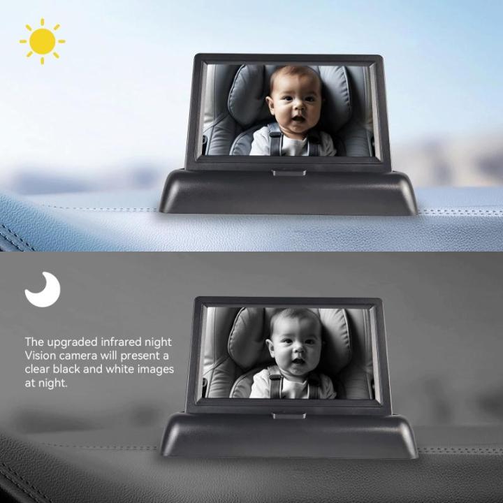 Autocamera voor baby's, 1080p, met nachtzicht, voor de achterbank naar achteren gerichte achterbank, eenvoudige installatie