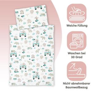 Handgemaakte kinder 100x135 cm - kinderdekbedset met kussens kinderdeken met kussens kinderdekbed katoen Afrika