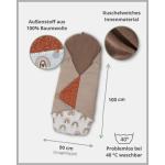 Wikkeldeken voor babyzitje, 100% Oeko-Tex-materialen, ideaal voor herfst en winter, bloemengroen (Made in EU), babydeken voor kinderzitje of kinderwagen, behaaglijke deken voor bab