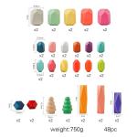 Montessori houten speelgoed 48 PCS balanceerblokken voor kinderen stapelblokken bouwblokken balansblokken houten stapelspeelgoed sorteren stapelen balanceren stapelspeelgoed