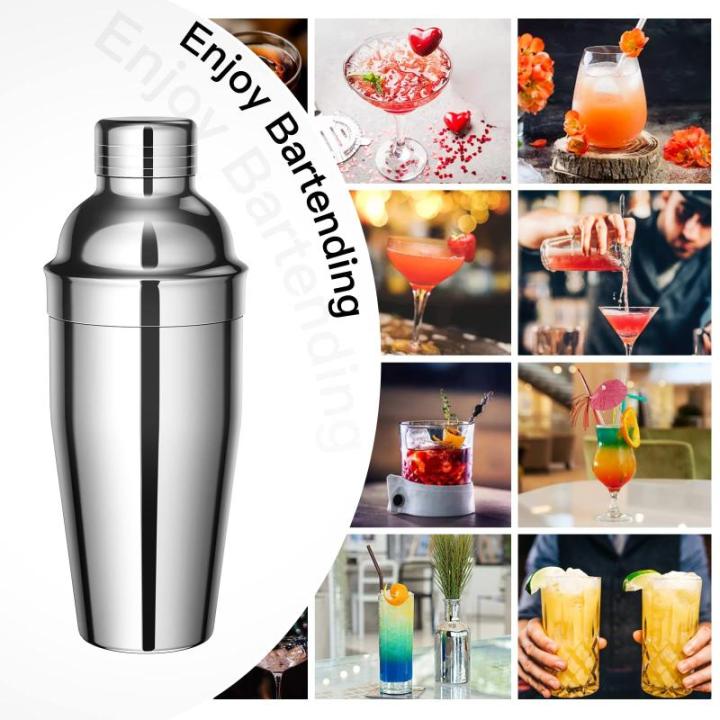 Cocktailshaker, 10 stuks, roestvrij staal, cocktailmixset met receptenboek, 750 ml, premium barkeeperset voor thuis, bar