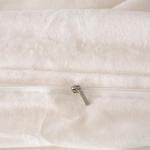 Pluche beddengoedset, 135 x 200 cm, flanel, wollig, dekbedovertrekset voor bed, shaggy en pluche, zachte dekbedovertrekken en 1 kussensloop 80 x 80 cm (wit)