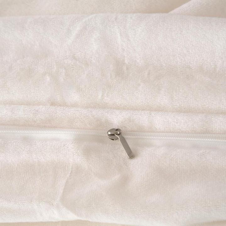 Pluche beddengoedset, 135 x 200 cm, flanel, wollig, dekbedovertrekset voor bed, shaggy en pluche, zachte dekbedovertrekken en 1 kussensloop 80 x 80 cm (wit)