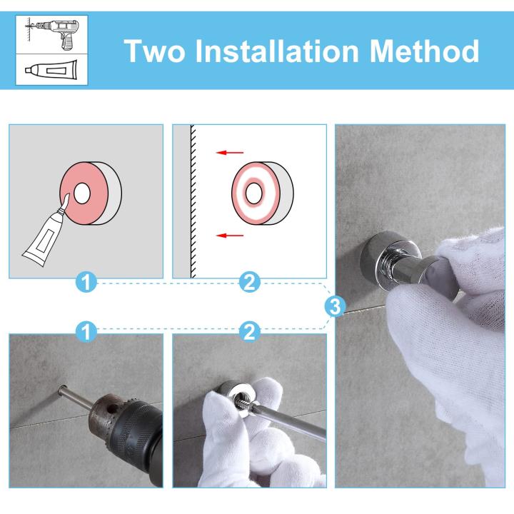 BGL Zelfklevende haken, robuuste muurhaken, handdoekhaken voor aan de wand van badkamer, keuken, deur, kast, messing - 5 stuks, chroom