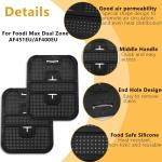 2 stuks herbruikbare siliconen spatbescherming, siliconen vorm, spatbescherming voor Ninja Foodi Max Dual Zone AF400EU, spatbescherming voor friteuses ter bescherming van verwarmin