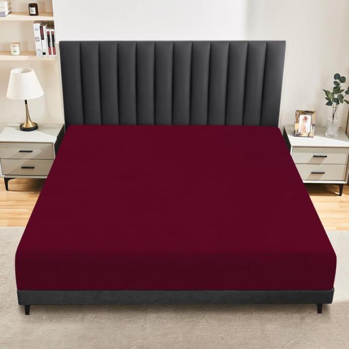 Matrasbeschermer, waterdicht, 90 x 200 cm, incontinentie-hoeslaken, ademend, matrasbescherming, hoeslakens, incontinentie-onderlegger, wasbaar op 60 °C, rood