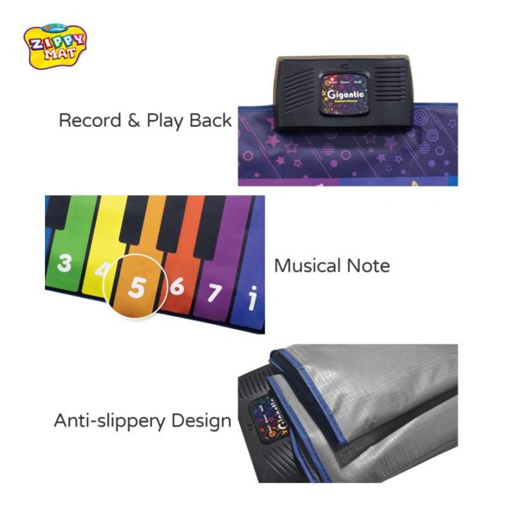 Pianomat voor kinderen, reuze muzikaal toetsenbord vloerspeelmat, 24 toetsen, 8 instrumenten, inclusief liedjesboek, Party Dance Gift voor jongens meisjes peuters gezinnen