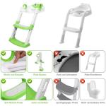Toiletbril voor kinderen, toilettrainingsladder, toilettrainer toiletbril voor peuters, upgrade-toiletladder voor kinderen, 2-in-1 kindertoiletbril met trap, antislip treeplank