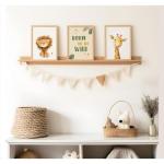 Afbeeldingen kinderkamer decoratie | babykamer poster safari dieren | poster A4 zonder fotolijst | wandafbeeldingen jongens | kinderkamer wanddecoratie dierfoto's