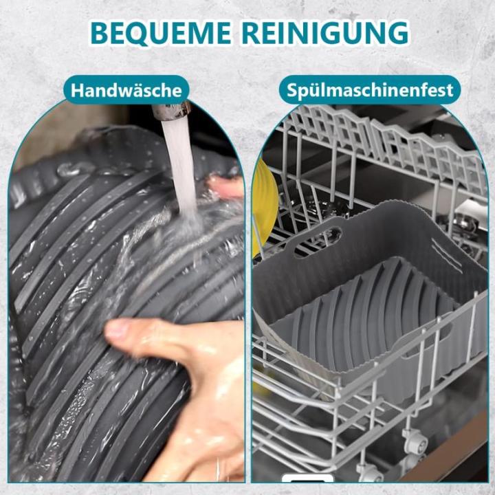 21 cm siliconen vorm voor heteluchtfriteuse, XXL Airfryer siliconen pot, compatibel met Cosori 5,5 l