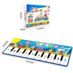 Pianomat, dansmat, muziekmat, kinderspeelgoed vanaf 1 jaar, babyspeelgoed, educatief speelgoed, cadeau, 1 jaar, voor jongens en meisjes van 2 tot 4 jaar, 110 x 36 cm