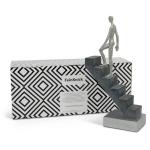Decoratiefiguur "Top of The Rock" - decoratie als motivatie & symbool voor succes van marmeren 29 cm - modern figuur als standbeeld voor decoratie woonkamer, bureau decoratie & kan
